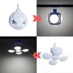 Bakgelal Katlanabilir Güneş Enerjili Kamp Lambası | Solar Şarjlı 5 Panel LED Işıklı 3 Mod | Askılı ve Taşınabilir Aydınlatma Çözümü Kamp Feneri