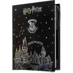 Bakgelal Lisanslı Harry Potter Hogwarts Tasarımlı Kalemli Bloknot Seti – Siyah Kapak, Dekoratif Not Defteri - Silver