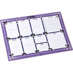 Bakgelal Lisanslı Hello Kitty & Friends Sanrio Kuromi Temalı Haftalık Planlayıcı Bloknot – Kuromi, My Melody, Badtz-Maru, Pompompurin ve Hello Kitty Karakterli A4 Organizer - Kuromi Temalı Haftalık Planlayıcı (Mor)