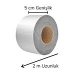 Bakgelal Su Geçirmez Alüminyum Tamir Bandı – Çatı, Boru, Duvar ve Çatlak Onarıcı Yalıtım Bandı - 2 m x 5 cm