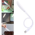 Bakgelal USB Bağlantılı 3 Kademeli Dokunmatik Esnek Masa ve Okuma Lambası 14 Ledli, Bilgisayar ve Powerbank Uyumlu LED Aydınlatma Çubuğu – Taşınabilir Tasarım, - Beyaz