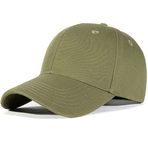 Bakicey Beyzbol kepi üniseks dış mekan beyzbol kepi pamuk beyzbol şapkaları yetişkin gündelik saf renk beyzbol tahtası beyzbol şapkası ayarlanabilir atletik beyzbol şapkası şapka kadın erkek, Zeytin Yeşili, 56-58