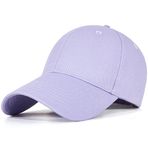 Bakicey Beyzbol kepi, üniseks, dış mekan, beyzbol şapkası, pamuk, beyzbol şapkası, yetişkin, gündelik, saf renk, beyzbol şapkası, ayarlanabilir atletik, beyzbol şapkası, kadın, erkek, açık mor, 56-58