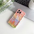 Bakicey iPhone 12 için Cep Telefonu Kılıfı, Aesthetic Yağlı Boya Tablo Çiçekler Dalga Koruyucu Kılıf Mavi Işık TPU Kılıf Birden Fazla Desen Sevimli Darbeye Dayanıklı Kılıf iPhone 12 için, Gün Batımı