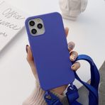 Bakicey iPhone 15 Plus için Cep Telefonu Zinciri Kılıf, Kolye Cep Telefonu Kılıfı Naylon Omuz Askısı Likit Silikon Kılıf Asmak için Kordonlu Koruyucu Kılıf Şık Bant Kılıf iPhone 15 Plus için, Safir