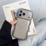 Bakicey iPhone 17 (6,3 inç) için cep telefonu kılıfı, parıltılı kılıf, şeffaf, dalgalar, kıvırcık, parlak yıldızlar, desenli, yumuşak TPU koruyucu kılıf, hafif, darbeye dayanıklı, kadınlar ve kızlar