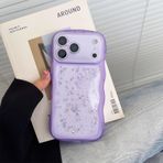 Bakicey iPhone 17 Air (6,5 inç) için cep telefonu kılıfı, parıltılı kılıf, şeffaf, dalgalar, kıvırcık, parlak yıldızlar, desenli, yumuşak TPU koruyucu kılıf, hafif, darbeye dayanıklı, kadınlar ve