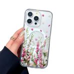 Bakicey iPhone 17 Pro Max 6,9 inç için cep telefonu kılıfı, şeffaf kılıf, estetik çiçek desenli tasarım, yumuşak silikon TPU ince darbeye dayanıklı koruyucu kılıf, kız çocukları ve kadınlar için