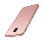 Bakicey Samsung Galaxy J5 2017 kılıfı, Samsung J530 için cep telefonu kılıfı komple koruma kılıfı ince sert ovalamalı PC koruyucu kılıf kaymaz kılıf Samsung Galaxy J5 2017 için (pembe altın)