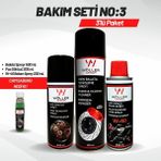 Bakım Seti No3 Fren Balata Spreyi Pas Sökücü W40 Koruyucu Yağlayıcı Sprey Set