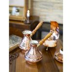 Bakır Concept Bakır Cezve Modern Oval Dilimli Model 4 Kişilik