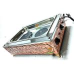 Bakır Kumda Kahve Makinesi Çift Pleytli Büyük Boy 55x33 cm Safir Kumda Kahve