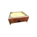 Bakır kumda kahve makinesi orta boy 35x28 cm bakır kumda Kahve 2-3 Cezvelik Safir kumda kahve cihazı
