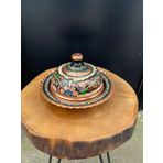 Bakır Renkli Kapaklı Sunum Tabağı 20 * 34 * 34