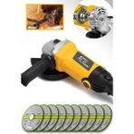 Bakır Sargı Devir Ayarlı 1500 W Spiral Avuç Içi Kesme ve Taşlama Makinası 10 Ad Kesme Taşı Hediye