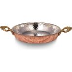 Bakır Tava Kalın Makina Darbeli - 28 CM
