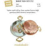 Bakır Tava Seti 2 Li, Yumurta Sahani - --