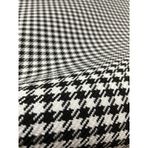 Bakırcı Kumaş Döşemelik Kaz Ayaği Keten Kumaş Premium (Siyah-Beyaz) 100 x 140 cm