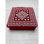 Bakırözü Home Atlantis Modeli Çökmeyen Süngerli Şark Köşesi Orta Sehpa (60 x 60 x 20 Cm) - Kırmızı