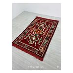 BAKIRÖZÜ HOME Pamuk Polyester Karışımlı Modern Otantik Kilim - Anadolu Kırmızı Modeli Yıkanabilir Kilim