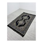 BAKIRÖZÜ HOME Pamuk Polyester Karışımlı Modern Otantik Kilim - Yahyalı Lacivert Modeli Yıkanabilir Kilim