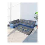 BAKIRÖZÜ HOME Şark Köşesi Takımı (20 CM MİNDER KALINLIĞI) Mavi Yahyalı Modeli 10 Parça