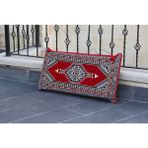 Bakırözü Home Şark Köşesi Takımı Sırt Dayama Yastığı Yahyalı Kırmızı Modeli (Sünger Dahil) 40 x 90 x 10 cm