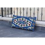 Bakırözü Home Şark Köşesi Takımı Sırt Dayama Yastığı Yörük Mavi Modeli (Sünger Dahil) 40 x 90 x 10 cm