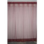 Baklava Bordo Renk Tek Kanat Hazir Dikilmis Pileli Fon Perde 300*260 Cm