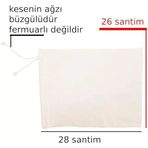 Bakliyat Ham Bez Saklama Kesesi Büzgülü Ürün Yüzde Yüz Pamuk Kotondur 28x26 santim Hacim 1,70 kg