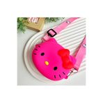 Bakmakistersen Toptan Hello Kitty Silikon Çanta – 3D Pembe Karakter Tasarımlı Mini Omuz Çantası