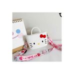 Bakmakistersen Toptan Hello Kitty Silikon Çanta – Pembe Fiyonk Detaylı Sevimli Mini Omuz Çantası