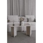 Baksan Ege Orta Sehpa Yeni Nesil Modern Orta Sehpa90*60 Traverten Mermer Desen