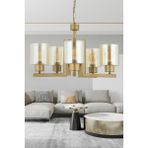 Bal Camlı Modern Avize, Yatak Odası, Genç Odası ve Salon Için Şık Tasarım - Ahşap - Ceviz - Seçenek 1
