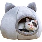 Bal Kabağı Tasarımlı Kedi Evi Yumuşak Kedi Yatağı Derin Uyku ve Kış Evi Çıkartılabilir Minder