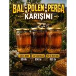 Bal Polen Perga Karışımı 850 Gr | Çiçek, Saf Çam, Tütsü Diken Balı