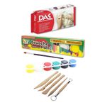 BAL SANAT Seramik Kil & 6'lı Guaj Boya Başlangıç Seti Seramik-set