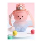Bal Store 800 ml Smile Ayıcık Model Su Matarası Su Şişesı Suluk Bpa Içermez Suluk Çocuk Okul Su Şişesi Ayıcıklı Matara - Mavi - Pembe