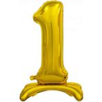 Bal10 Dünyası 1 Gold Renk Ayaklı Rakam Folyo Balon 76 cm