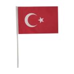 Bal10 Dünyası 100 Adet Çubuklu Kağıt Türk Bayrağı 13 x 20 cm