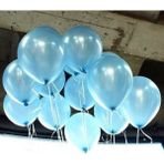 Bal10 Dünyası 12 Inç Metalik Açık Mavi Balon 50'li