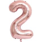Bal10 Dünyası 2 Rose Gold Rakam Folyo Balon 80 cm