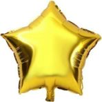 Bal10 Dünyası Altın Yıldız Folyo Balon 45 cm - 5 Adet - Renkli
