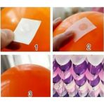 Bal10 Dünyası Balon Yapıştırma Bandı Çift Taraflı 100 Adet (1,2 Cm)