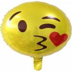 Bal10 Dünyası Emoji Folyo Balon Öpücük Göz Kırpma 45 cm