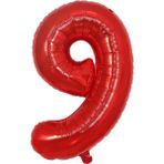 Bal10 Dünyası Folyo Balon Kırmızı 9 Rakamı 40 Inç 100 cm - Altın