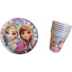 Bal10 Dünyası Frozen Elsa Doğum Günü Tabak Bardak Seti 8 Kişilik