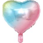 Bal10 Dünyası Gökkuşağı Kalp Folyo Balon 45 cm 1 Adet - Altın