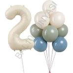 Bal10 Dünyası Krem Rakam ve Balon Seti Yaş-2