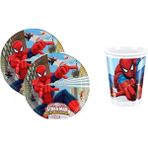 Bal10 Dünyası Spiderman Örümcek Adam Doğum Günü Tabak Bardak Seti 8 Kişilik